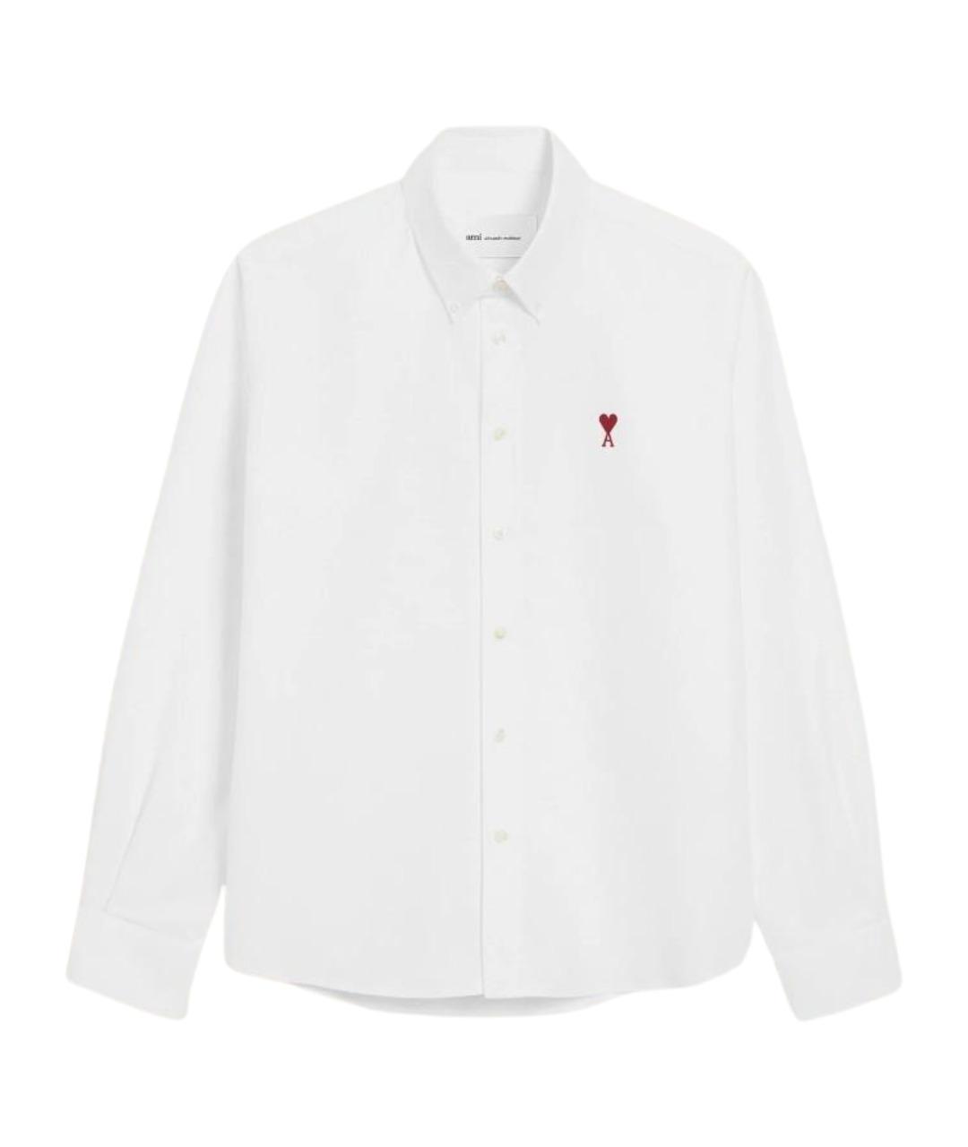Ami Paris Белая хлопковая кэжуал рубашка, фото 1