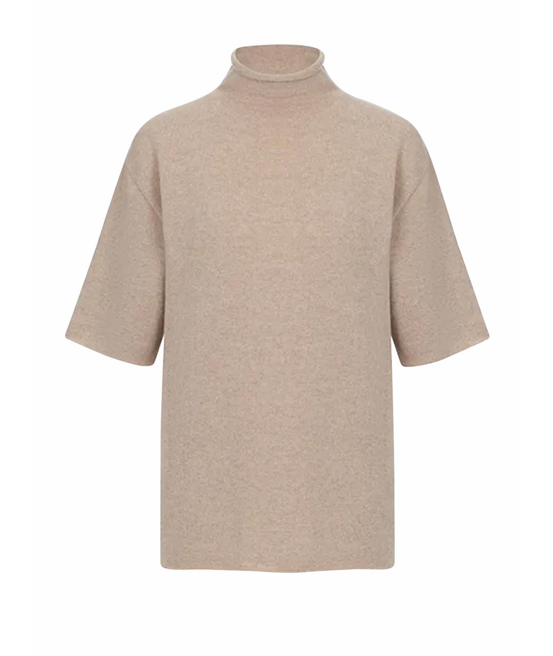 JIL SANDER Бежевый кашемировый джемпер / свитер, фото 3