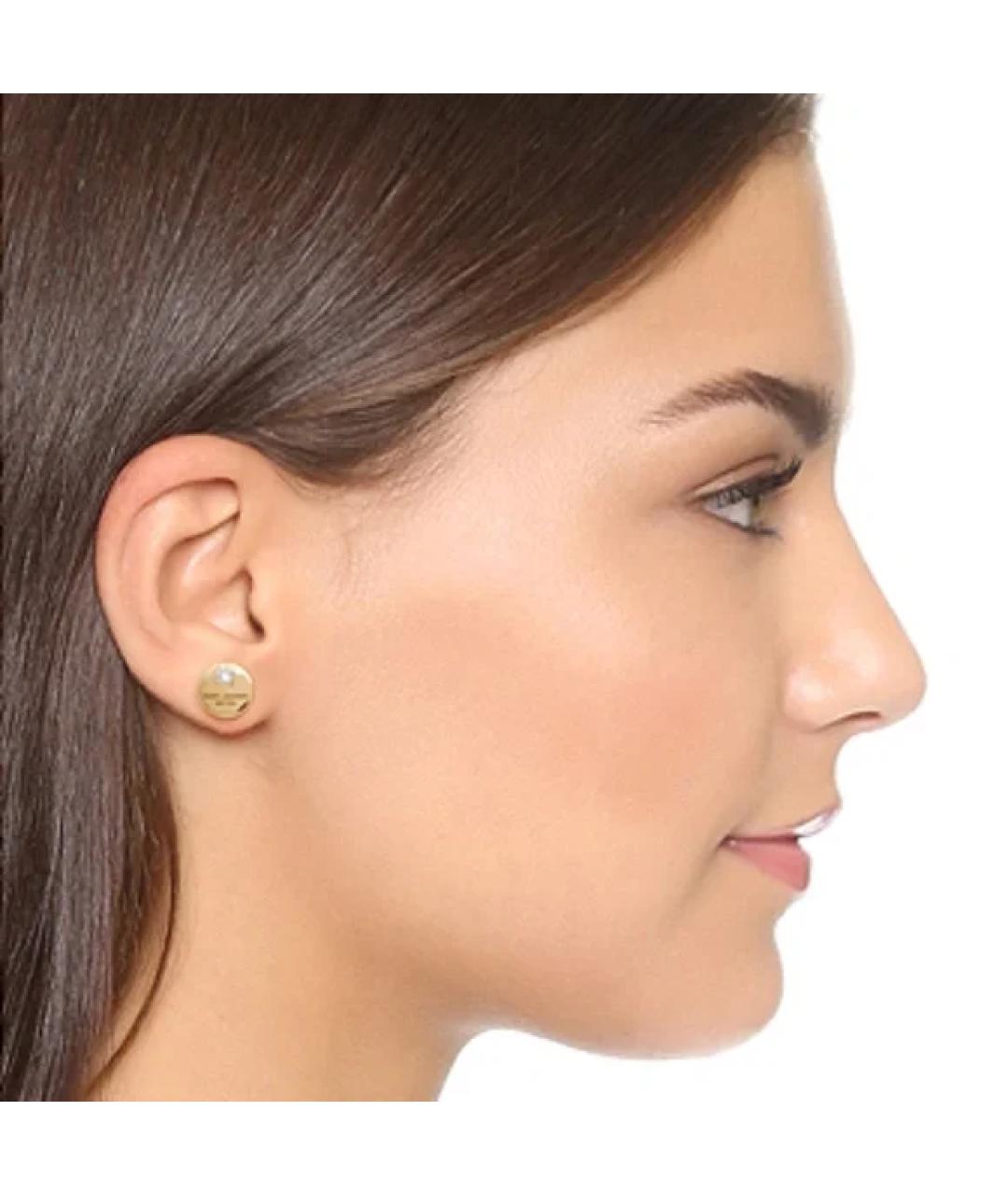 MARC JACOBS Золотые металлические серьги, фото 2