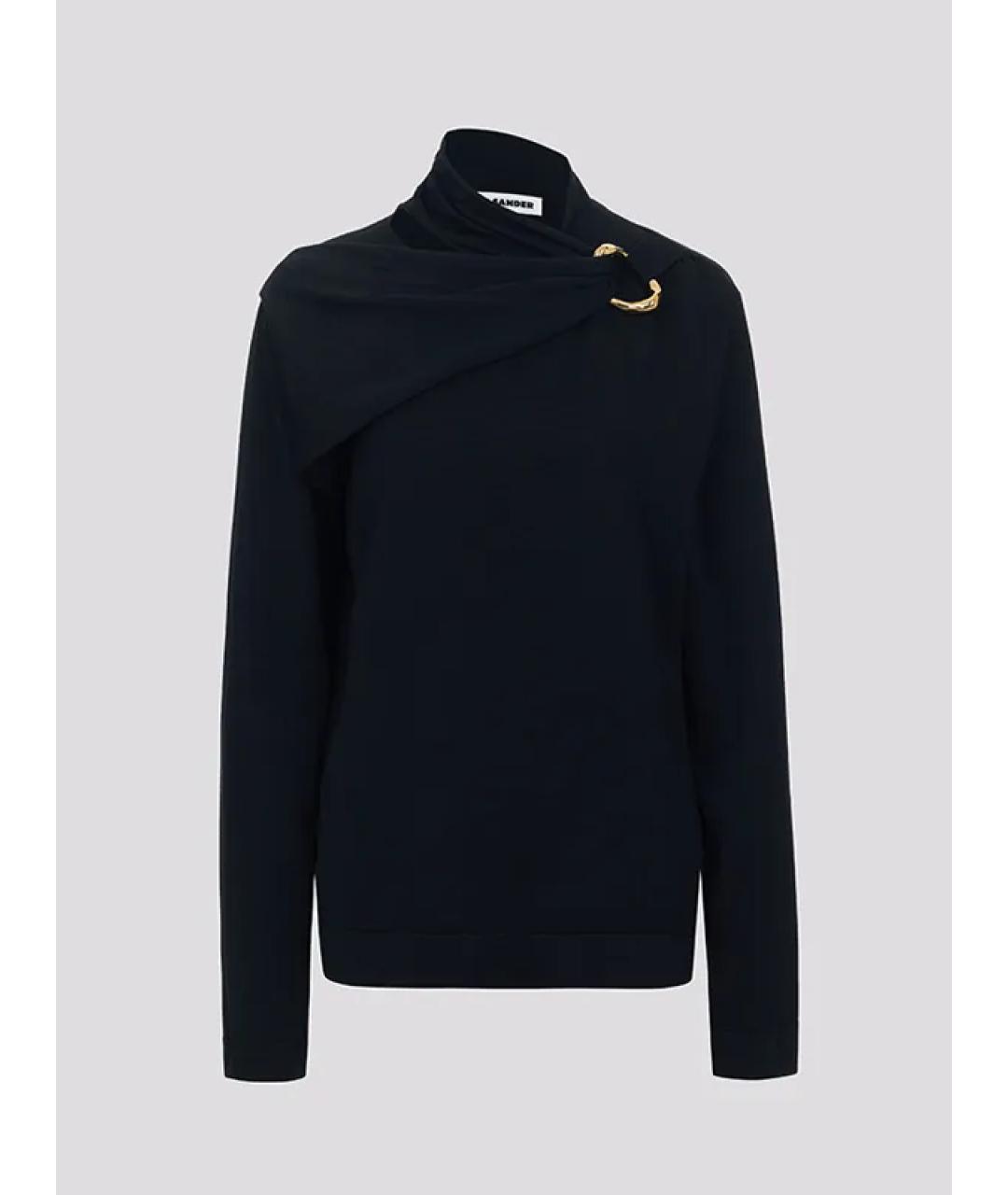 JIL SANDER Черный шерстяной джемпер / свитер, фото 3