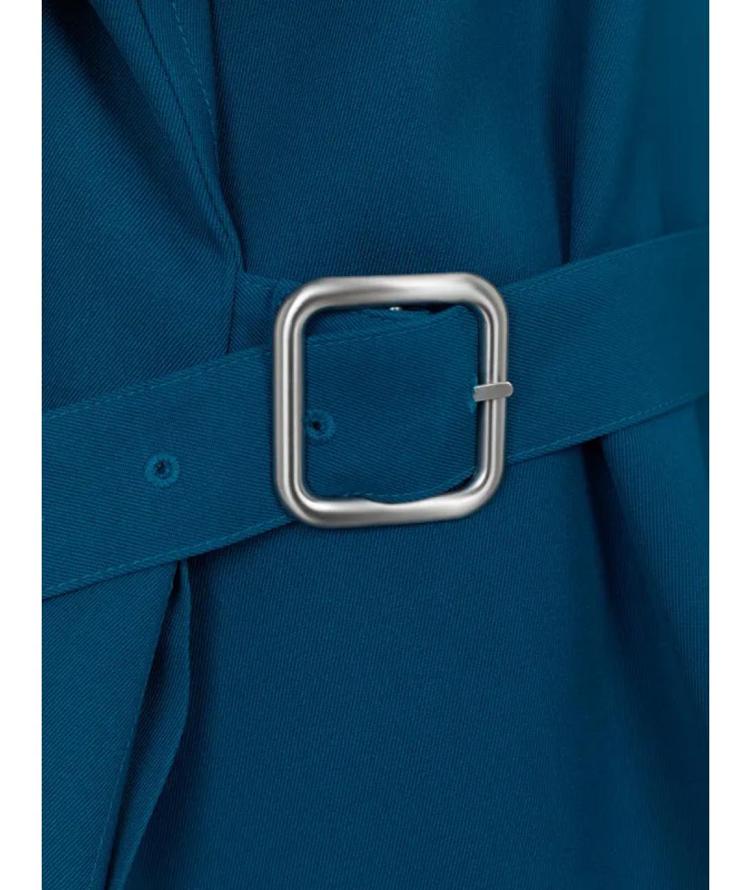 JIL SANDER Синяя шерстяная блузы, фото 2