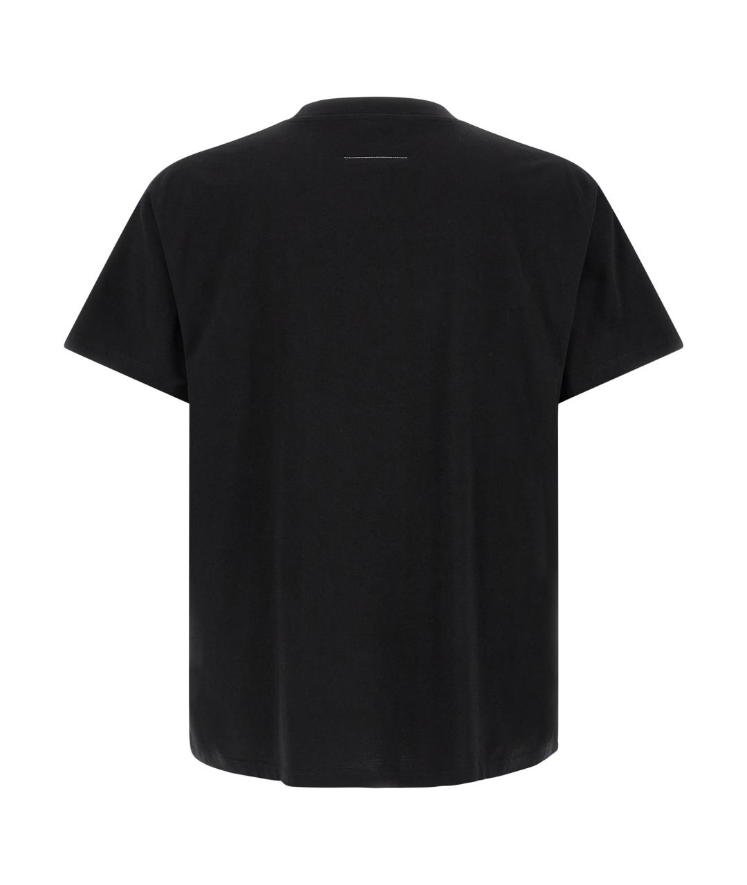 MM6 MAISON MARGIELA Черная хлопковая футболка, фото 2