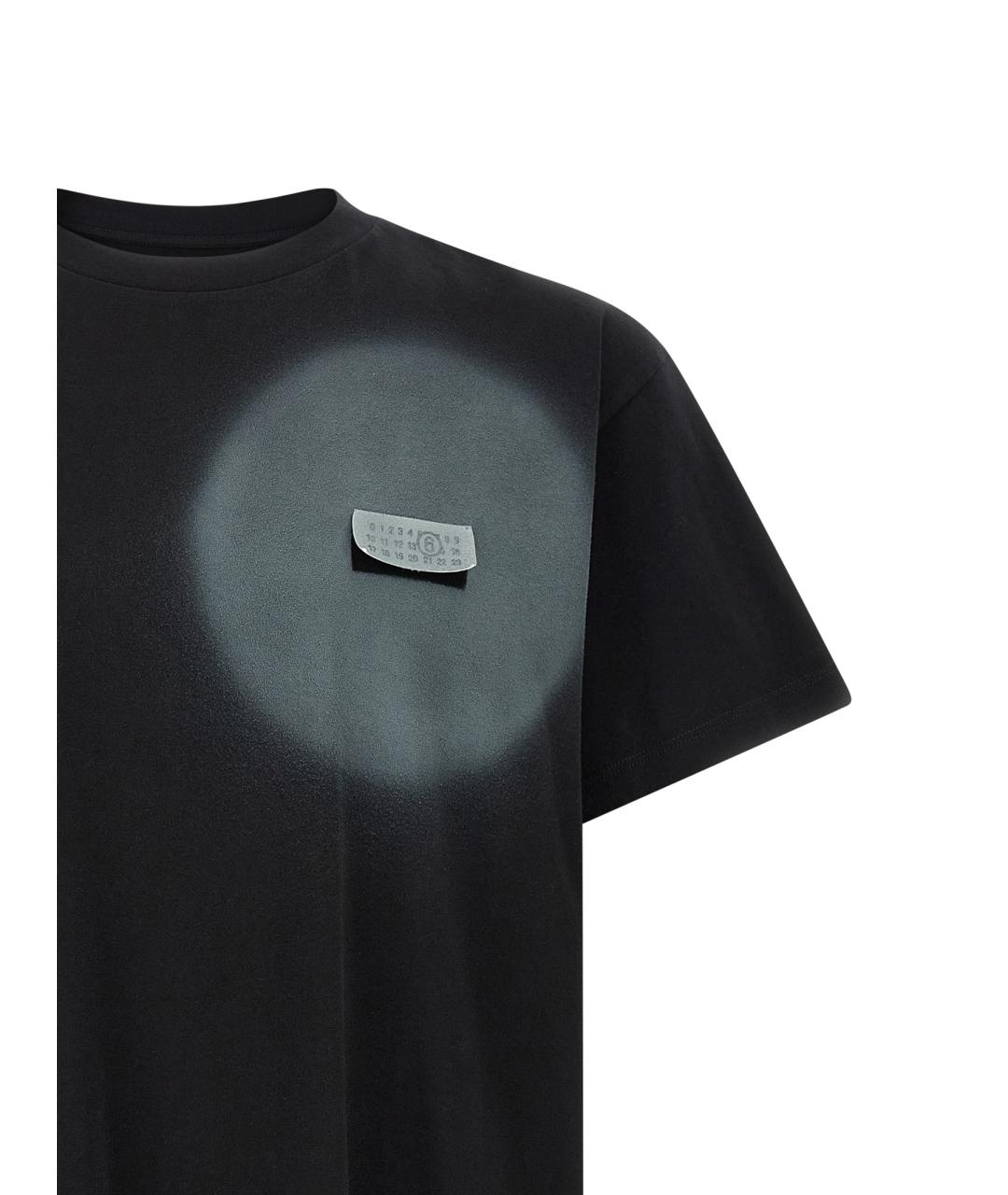MM6 MAISON MARGIELA Черная хлопковая футболка, фото 3
