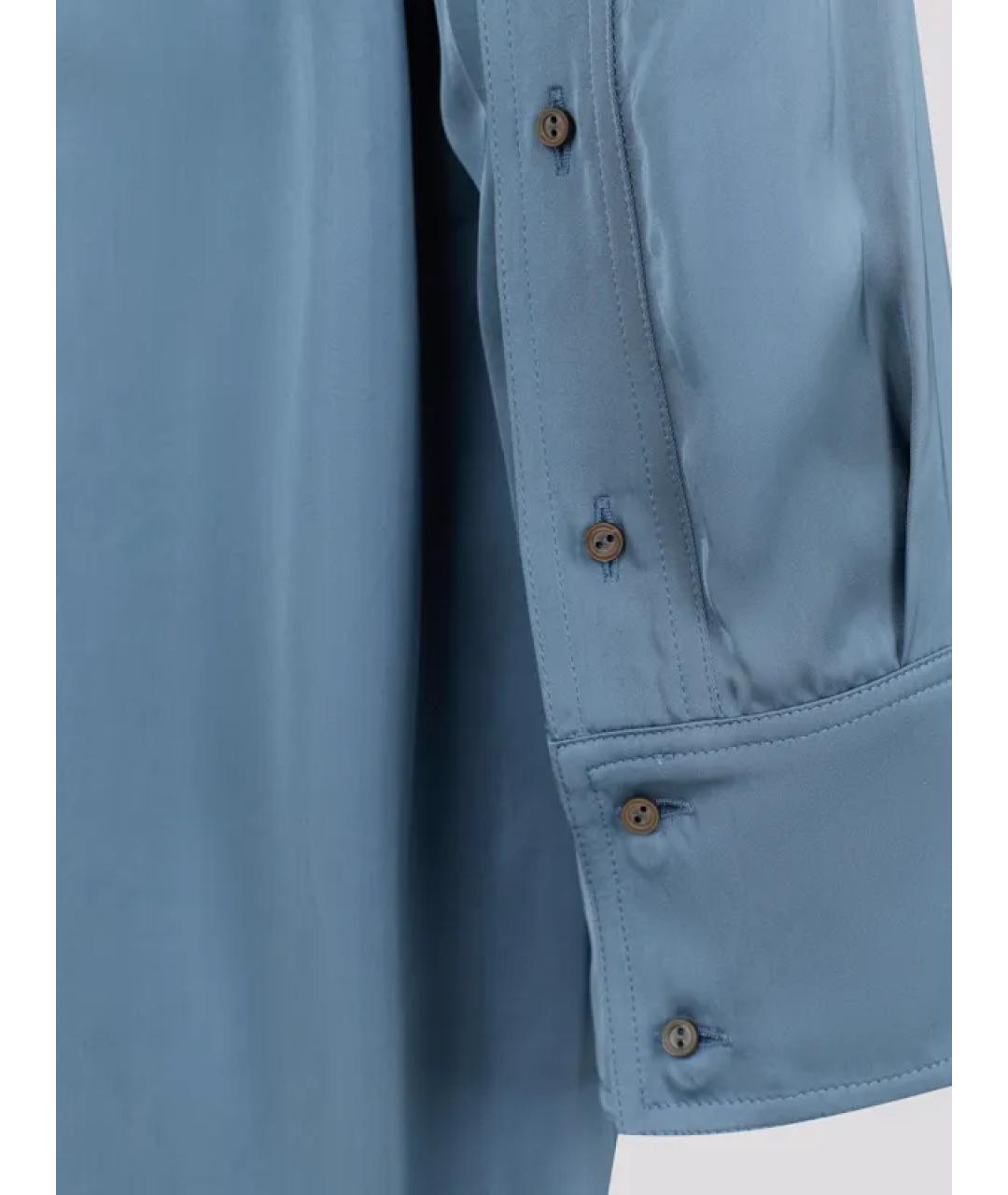 JIL SANDER Синее вискозное повседневное платье, фото 2