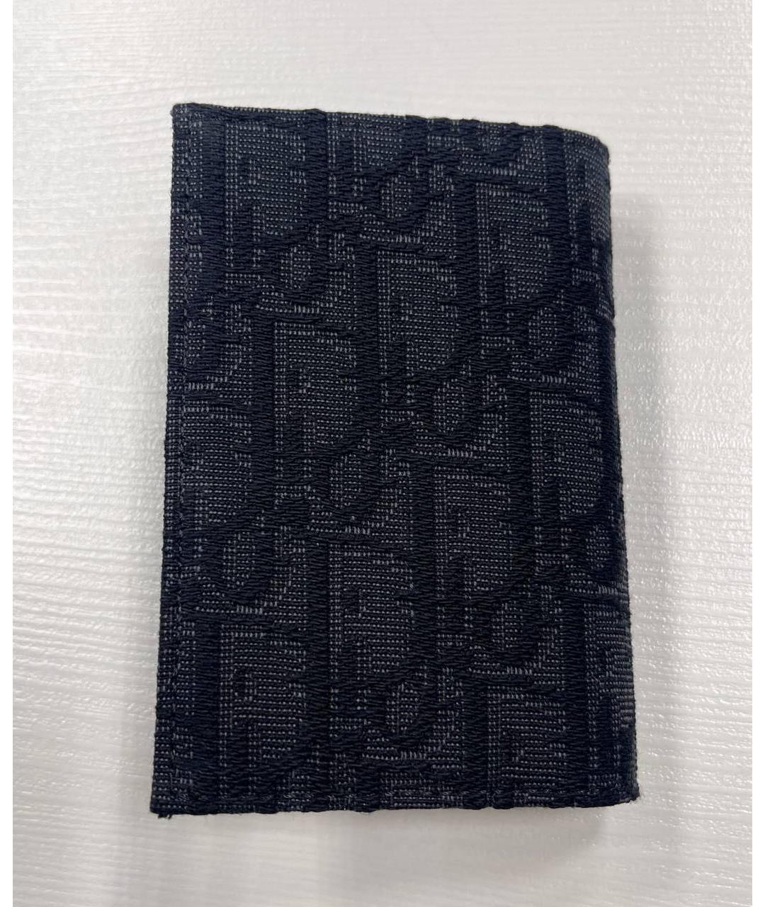 CHRISTIAN DIOR Антрацитовый кожаный кошелек, фото 2