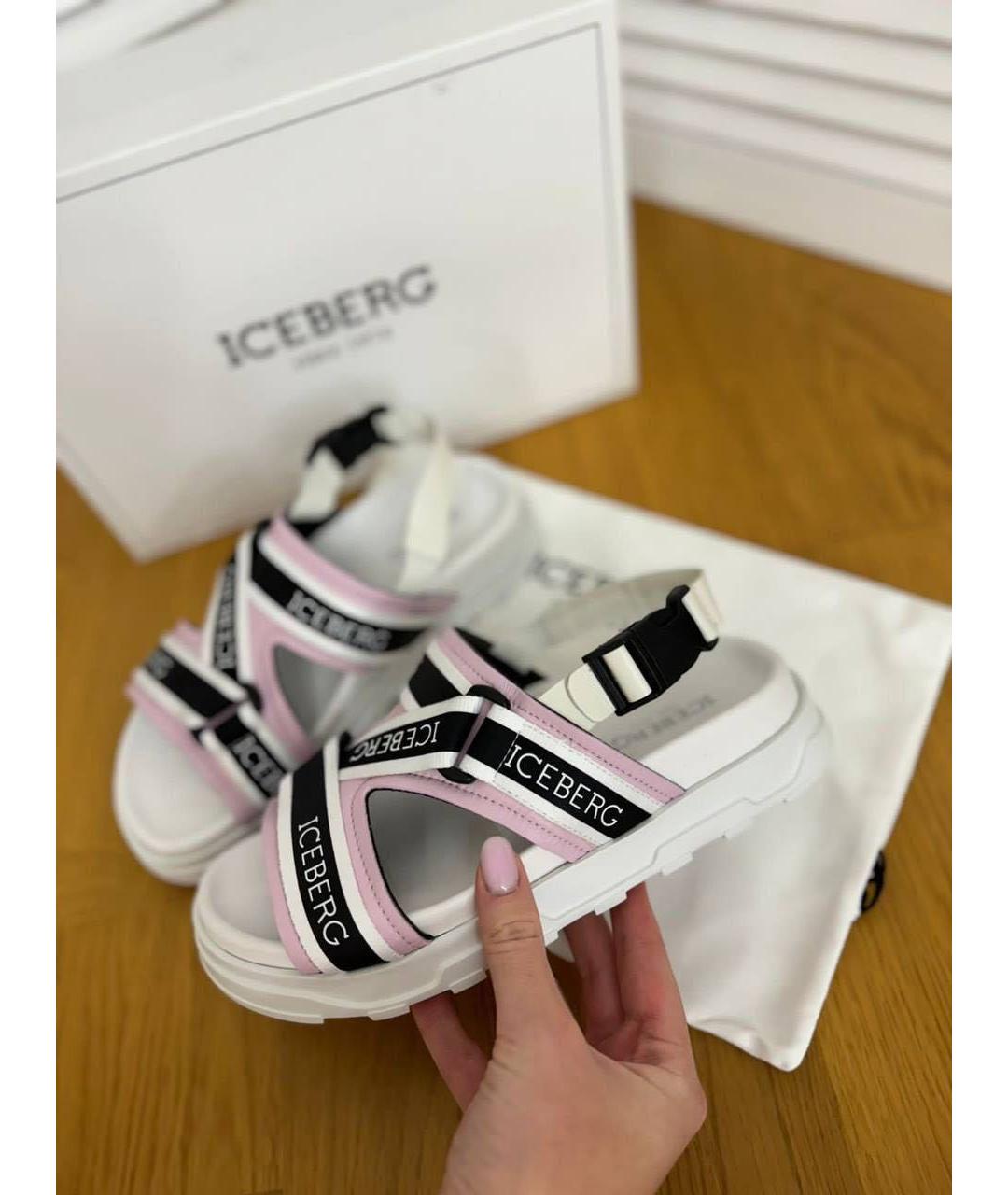 ICEBERG Белые кожаные сандалии, фото 4