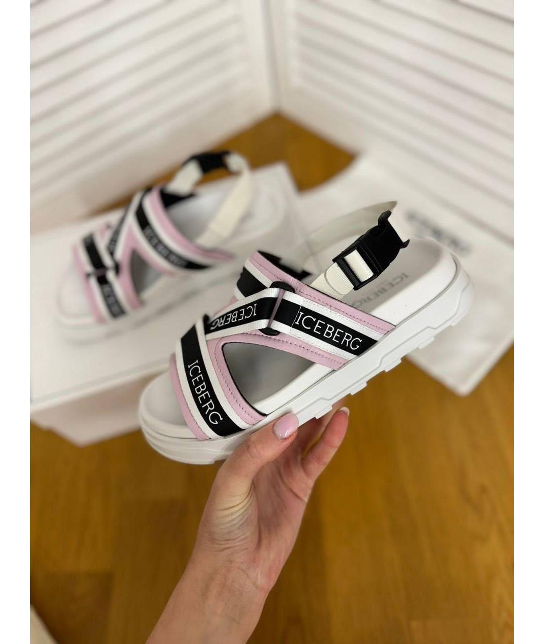 ICEBERG Белые кожаные сандалии, фото 5