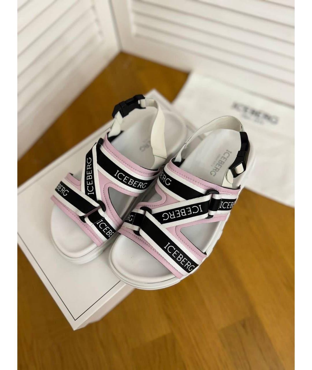 ICEBERG Белые кожаные сандалии, фото 2