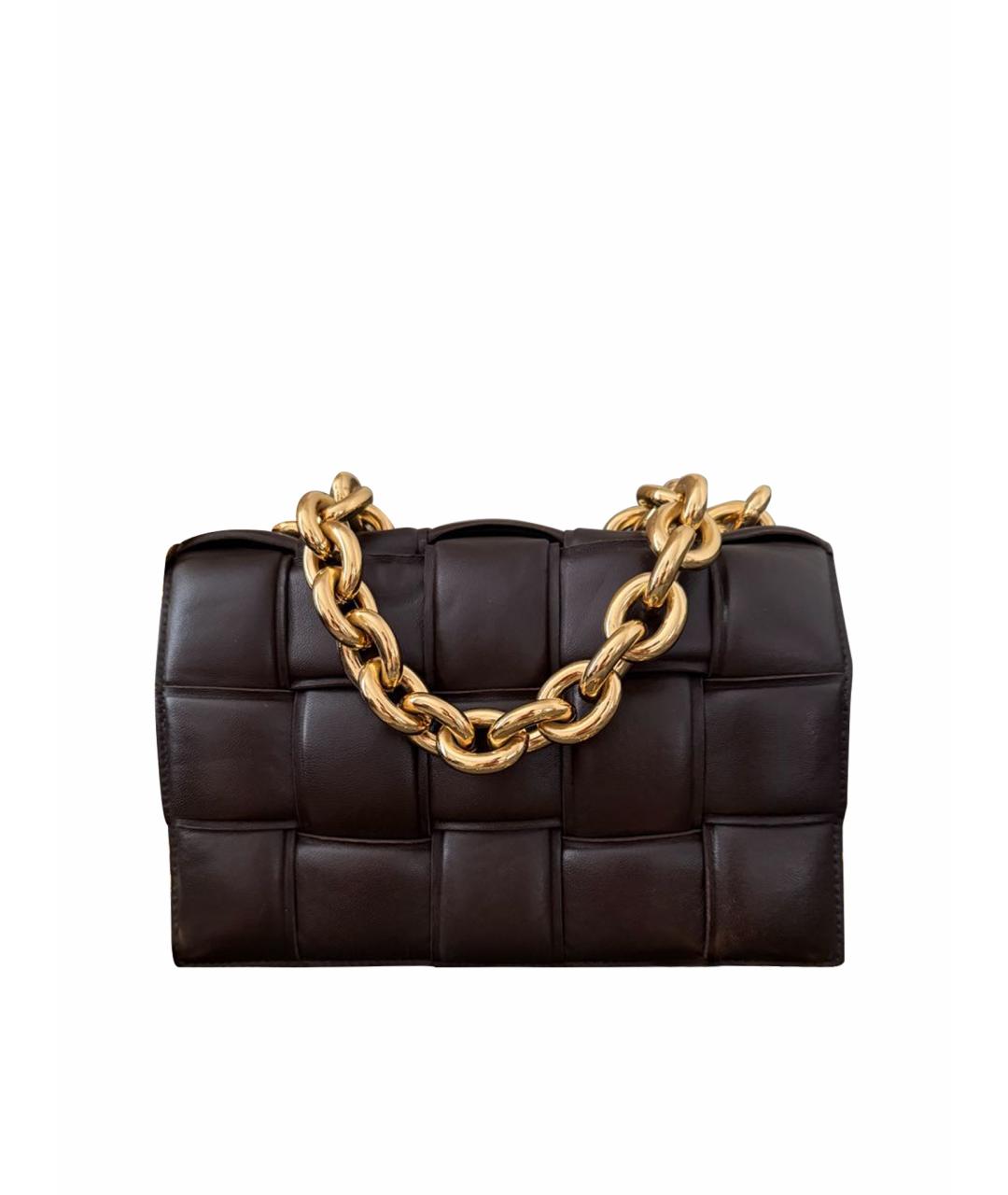 BOTTEGA VENETA Коричневая кожаная сумка через плечо, фото 1