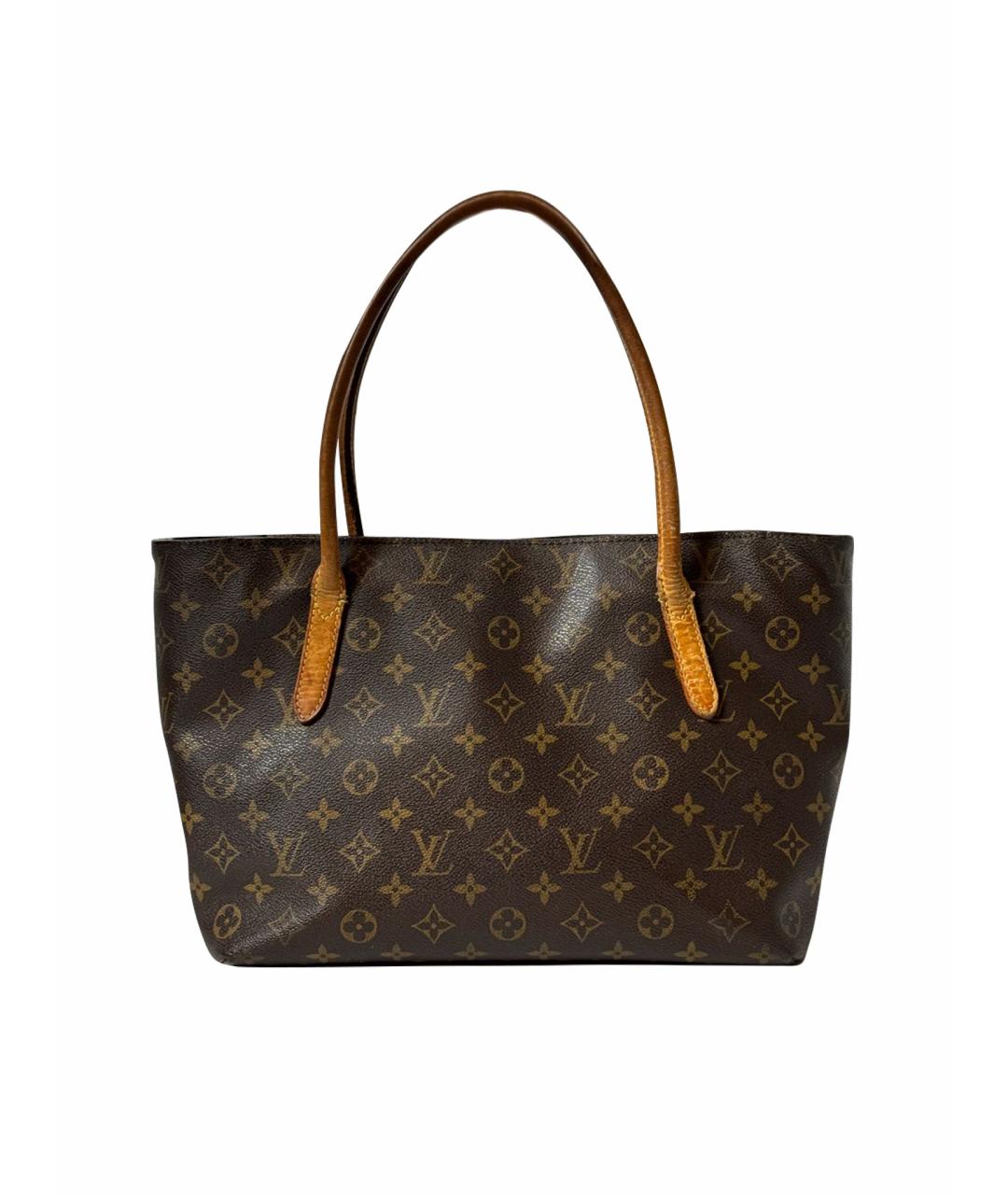 LOUIS VUITTON Коричневая кожаная сумка с короткими ручками, фото 1