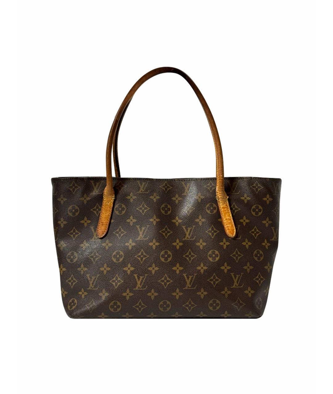 LOUIS VUITTON Коричневая кожаная сумка с короткими ручками, фото 9