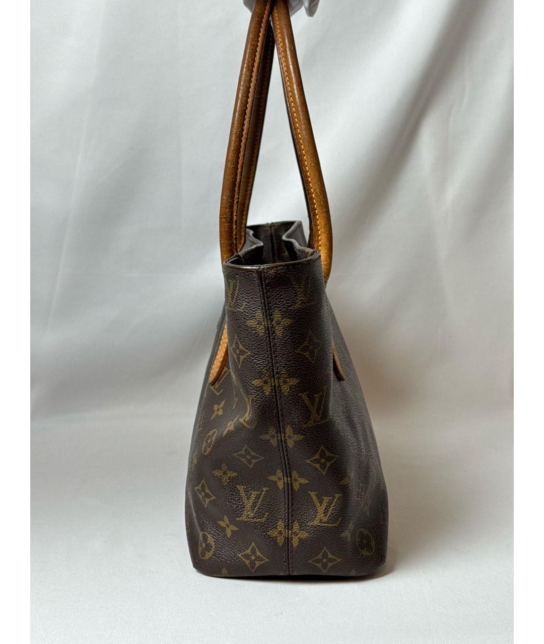 LOUIS VUITTON Коричневая кожаная сумка с короткими ручками, фото 3