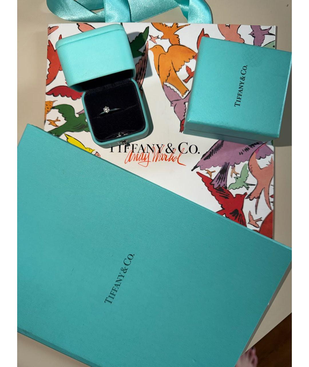 TIFFANY&CO Серебряное платиновое кольцо, фото 5