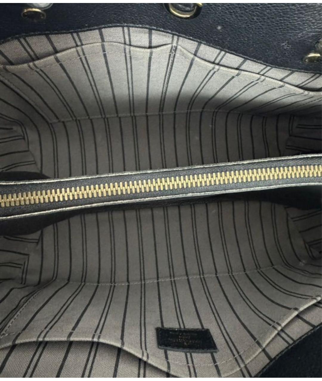 LOUIS VUITTON Черная кожаная сумка с короткими ручками, фото 7