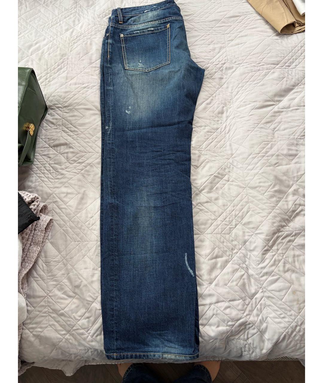 DSQUARED2 Синие хлопковые прямые джинсы, фото 5