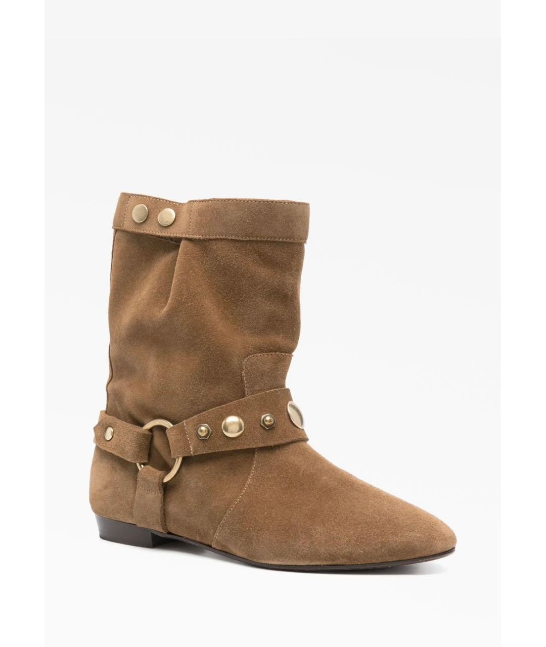 ISABEL MARANT Коричневые замшевые ботинки, фото 5