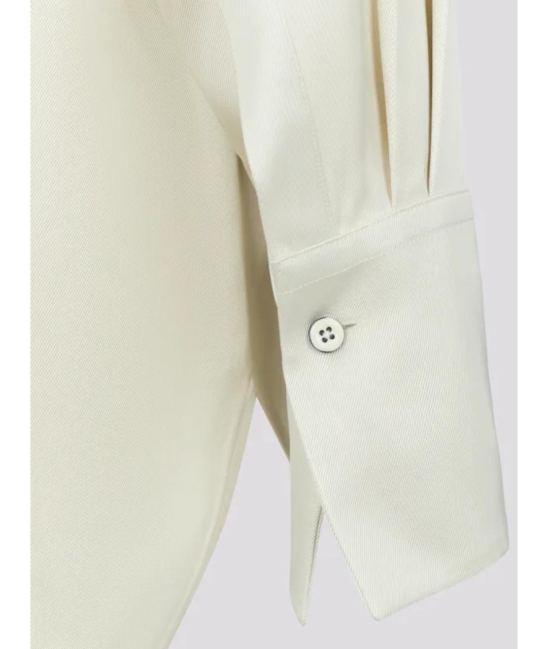 JIL SANDER Бежевая вискозная блузы, фото 2