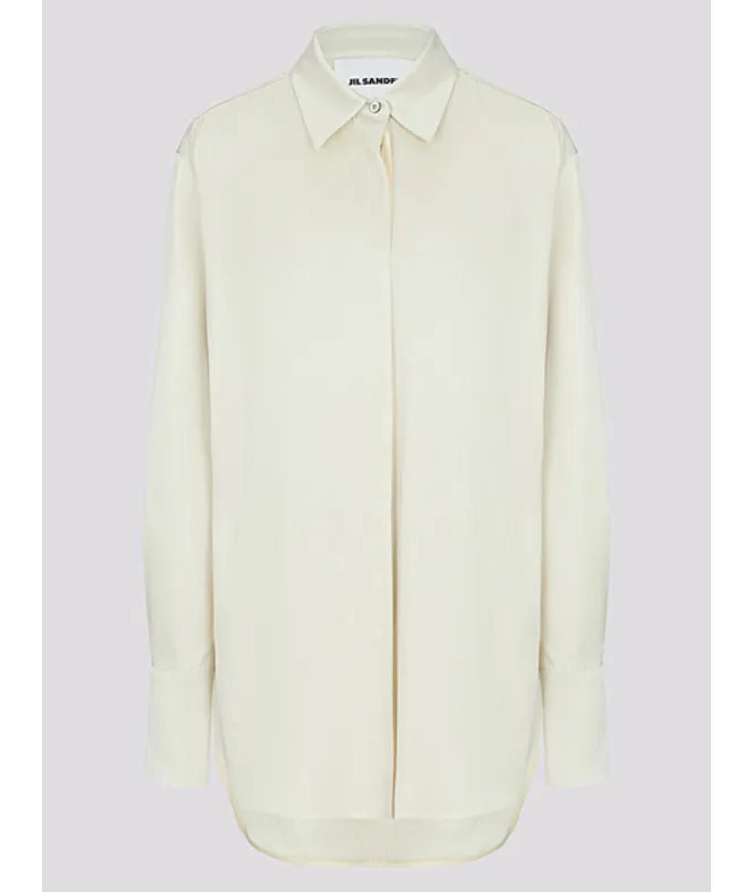 JIL SANDER Бежевая вискозная блузы, фото 3