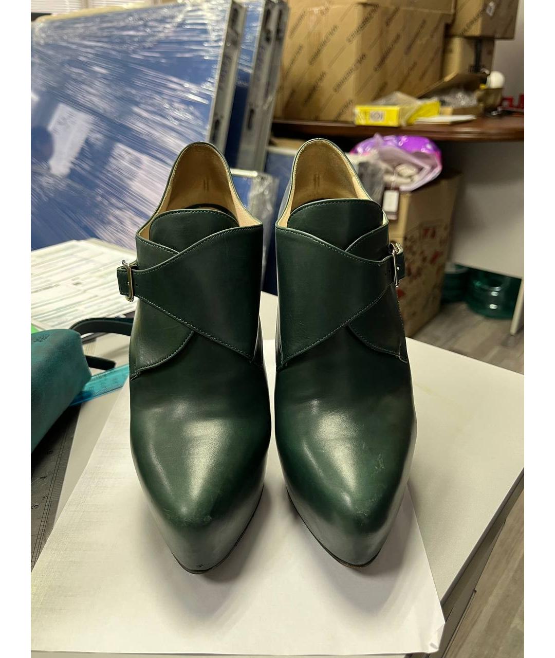 PRADA Зеленые ботильоны из лакированной кожи, фото 2