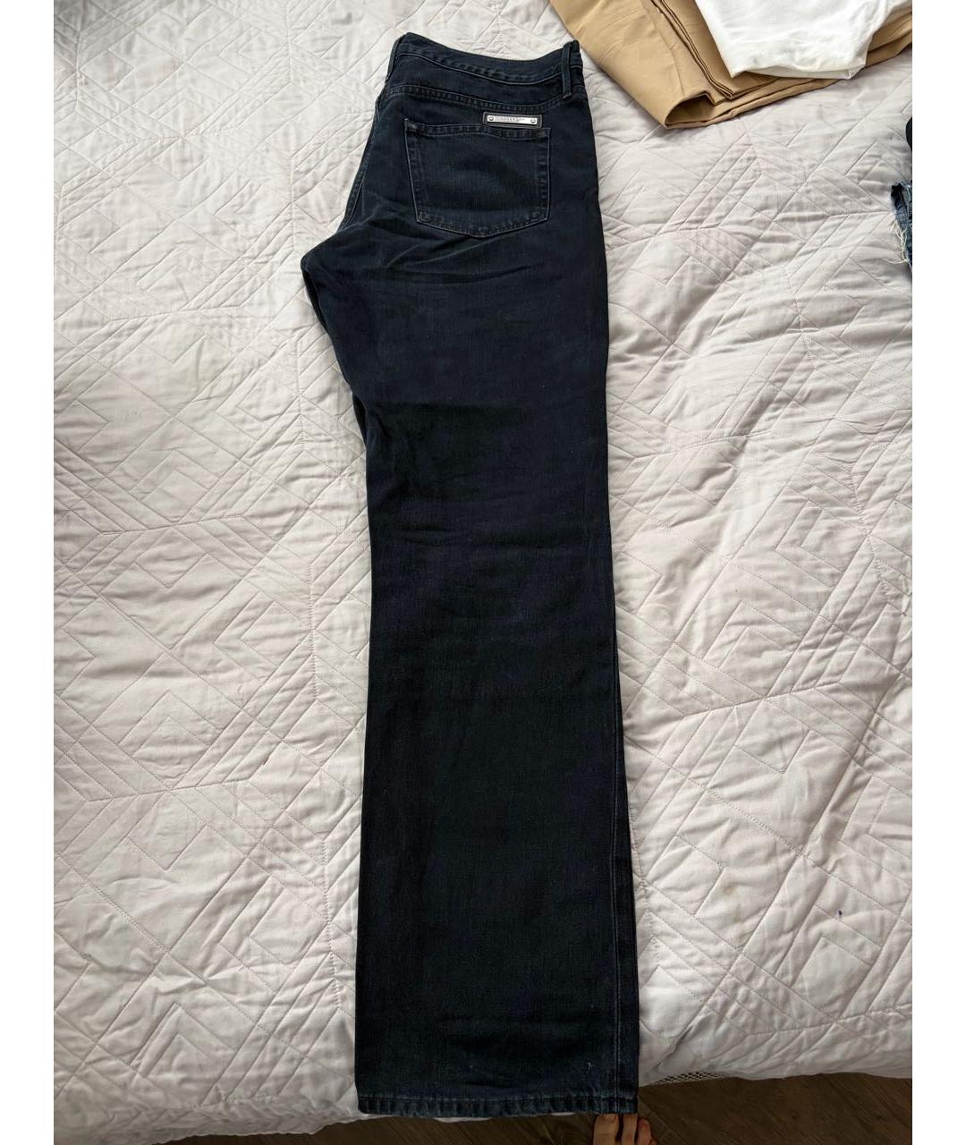 BURBERRY Темно-синие хлопко-эластановые прямые джинсы, фото 2