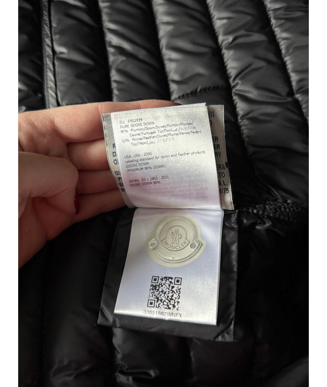 MONCLER Черная полиамидовая куртка, фото 6