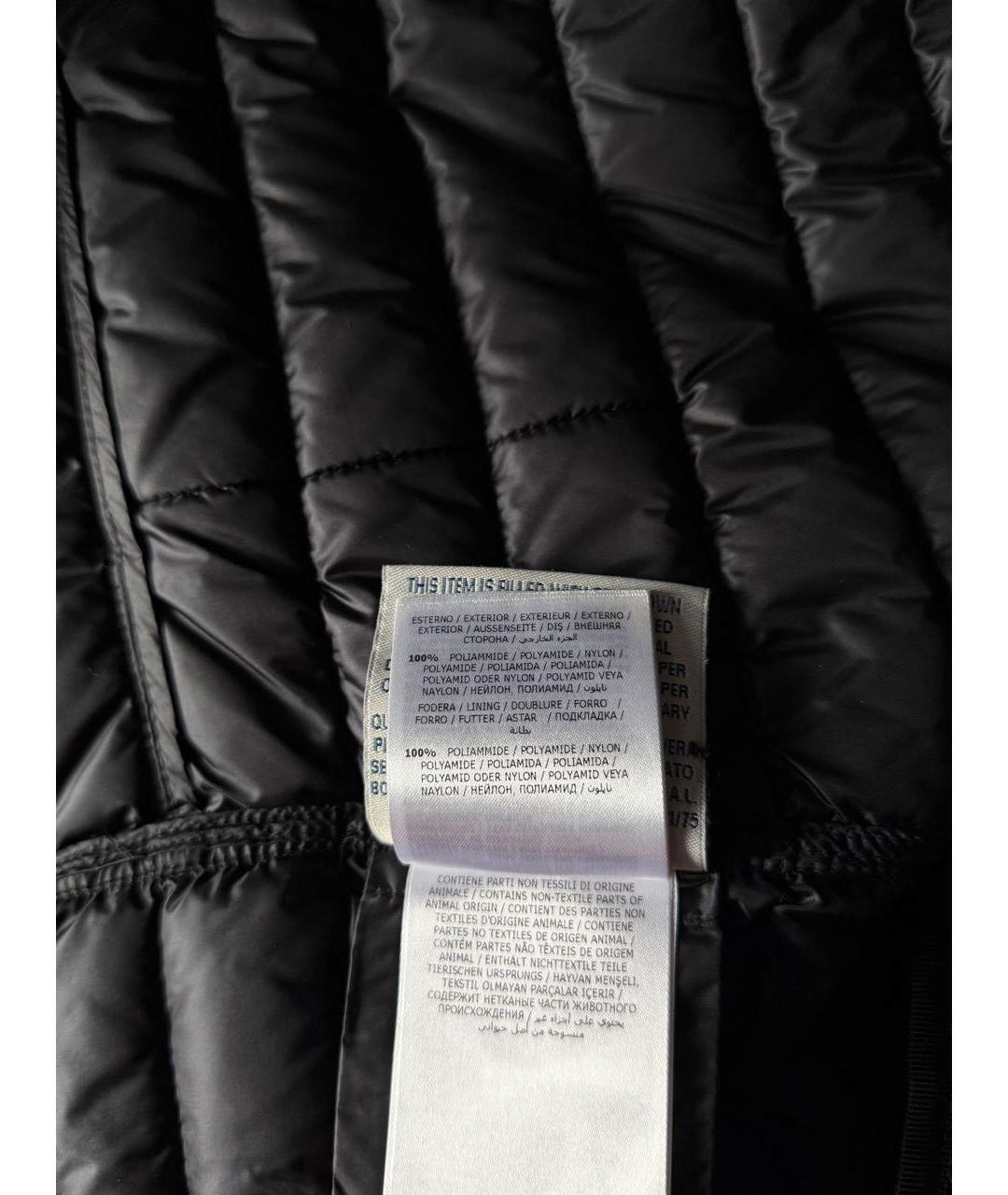 MONCLER Черная полиамидовая куртка, фото 7