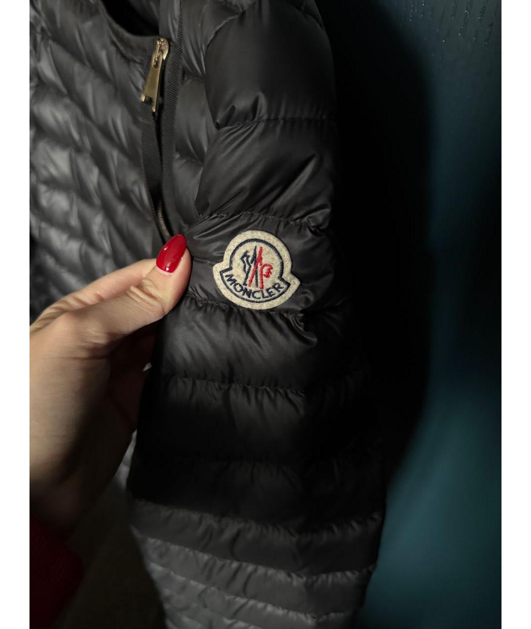 MONCLER Черная полиамидовая куртка, фото 5