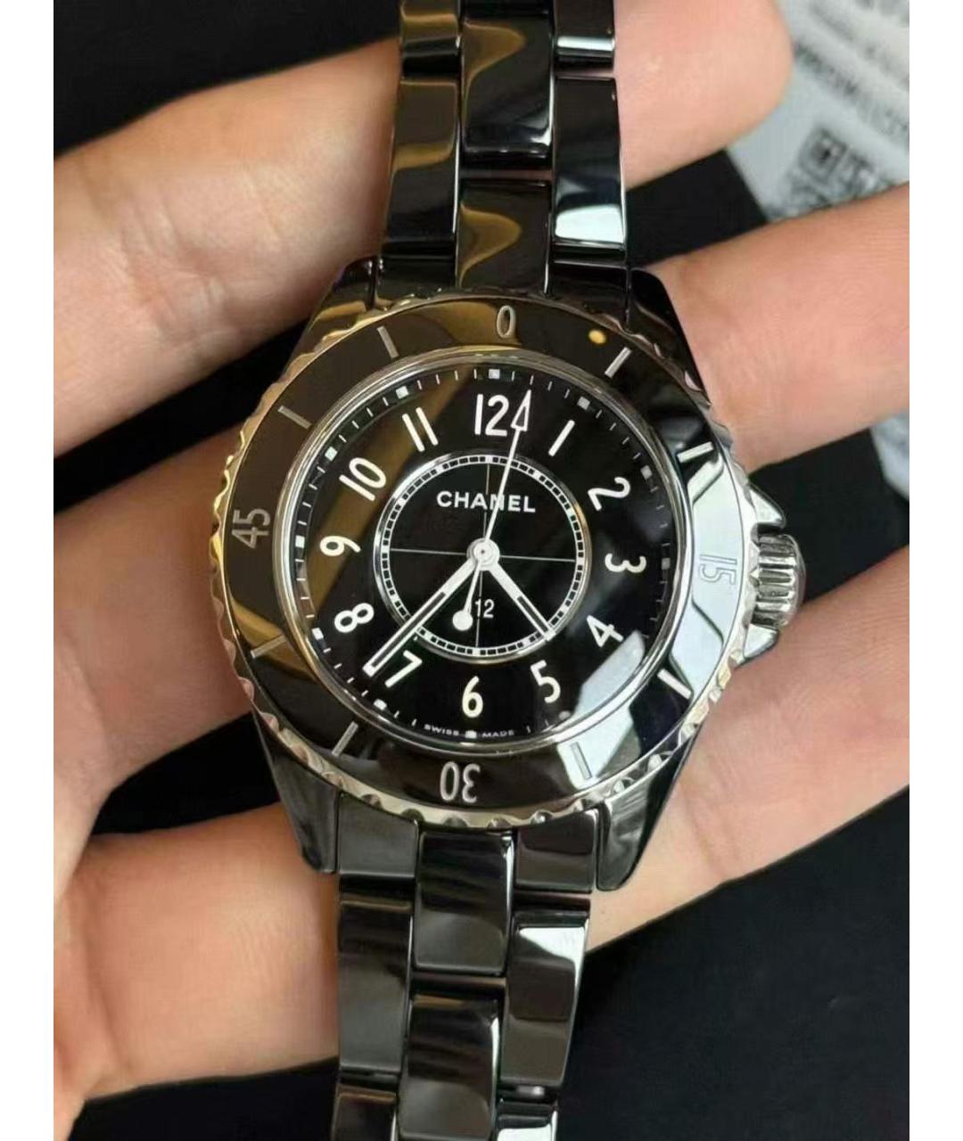 CHANEL Черные часы, фото 4