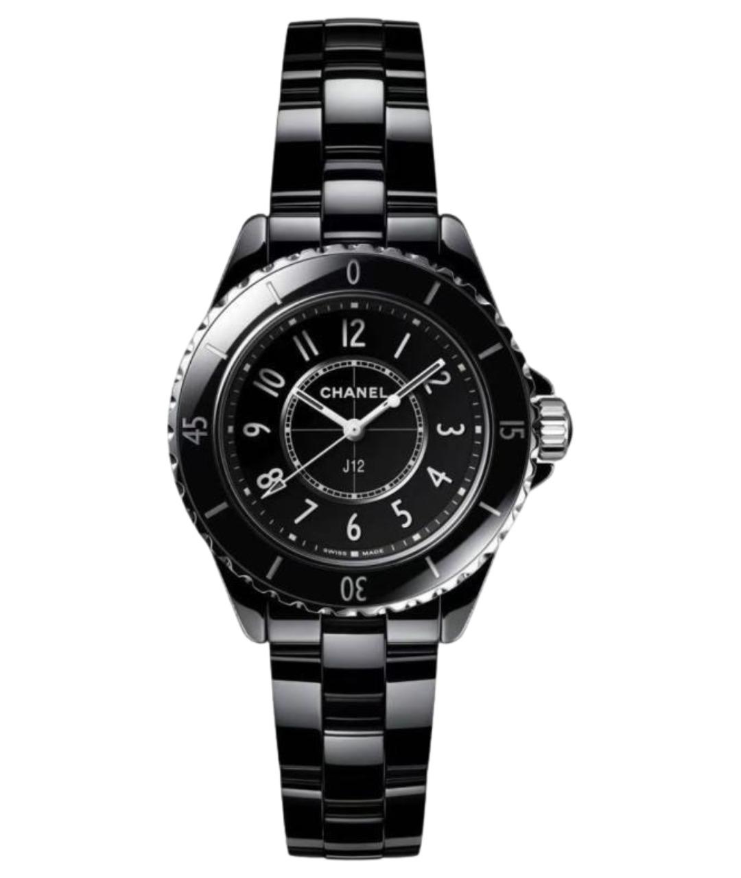 CHANEL Черные часы, фото 1