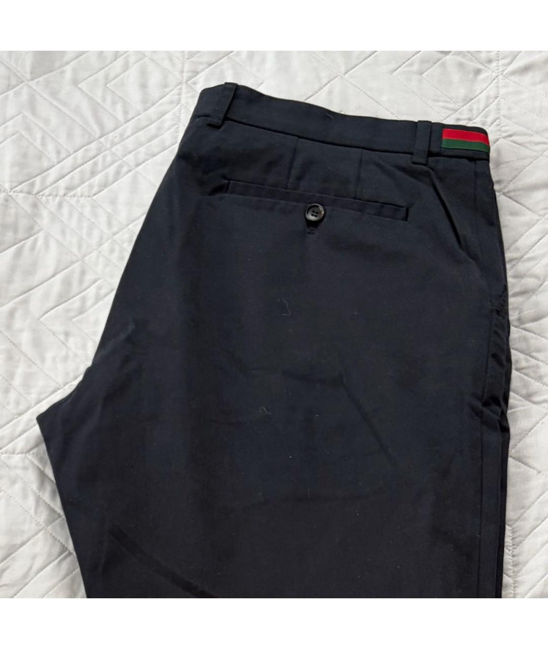 GUCCI Темно-синие повседневные брюки, фото 2