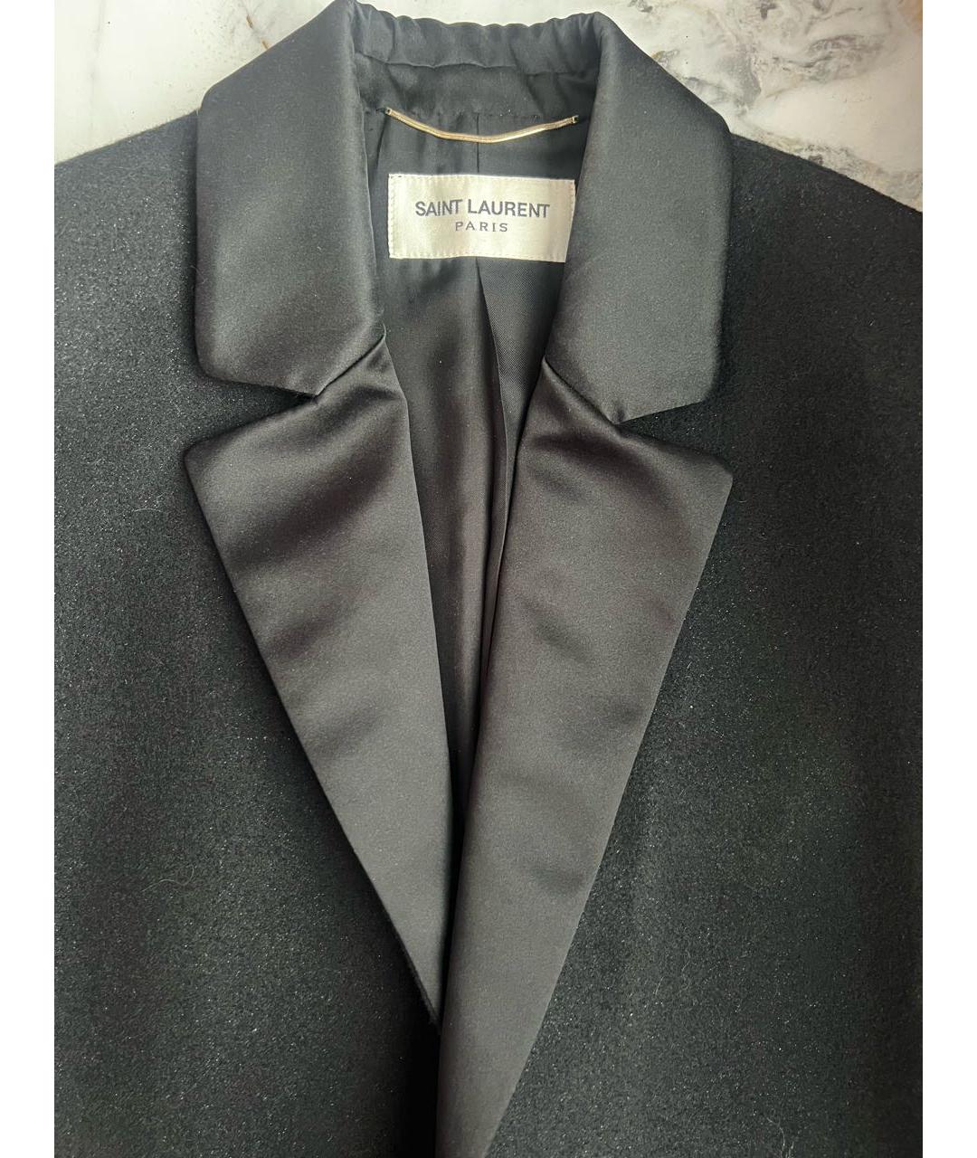 SAINT LAURENT Черный шерстяной жакет/пиджак, фото 3
