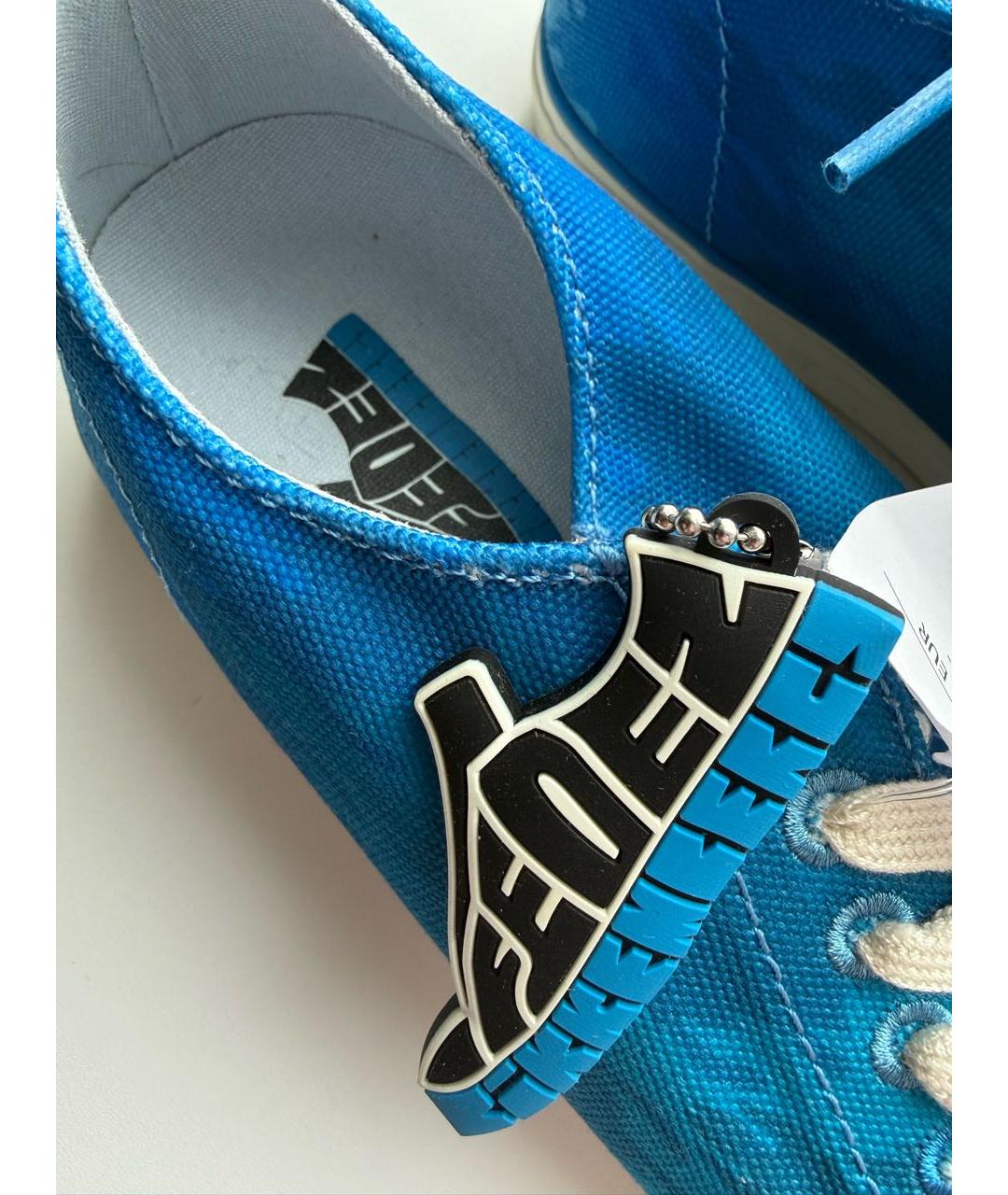 BIKKEMBERGS Синие текстильные кеды, фото 3