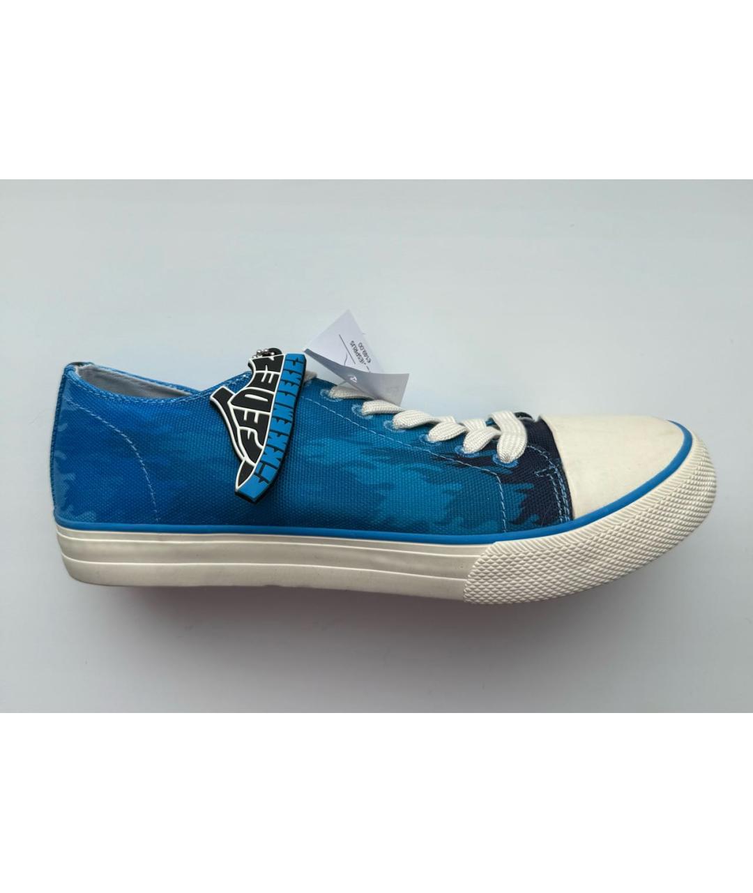 BIKKEMBERGS Синие текстильные кеды, фото 6