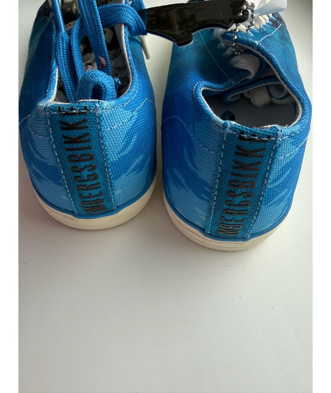 BIKKEMBERGS Синие текстильные кеды, фото 4