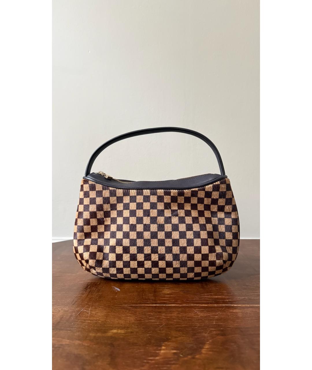 LOUIS VUITTON Коричневая сумка с короткими ручками, фото 2