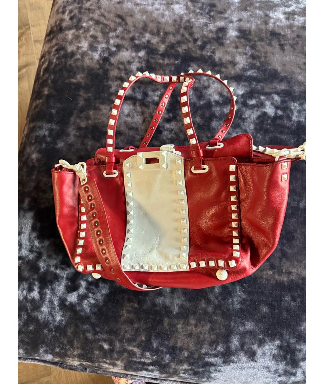 VALENTINO Красная кожаная сумка через плечо, фото 2