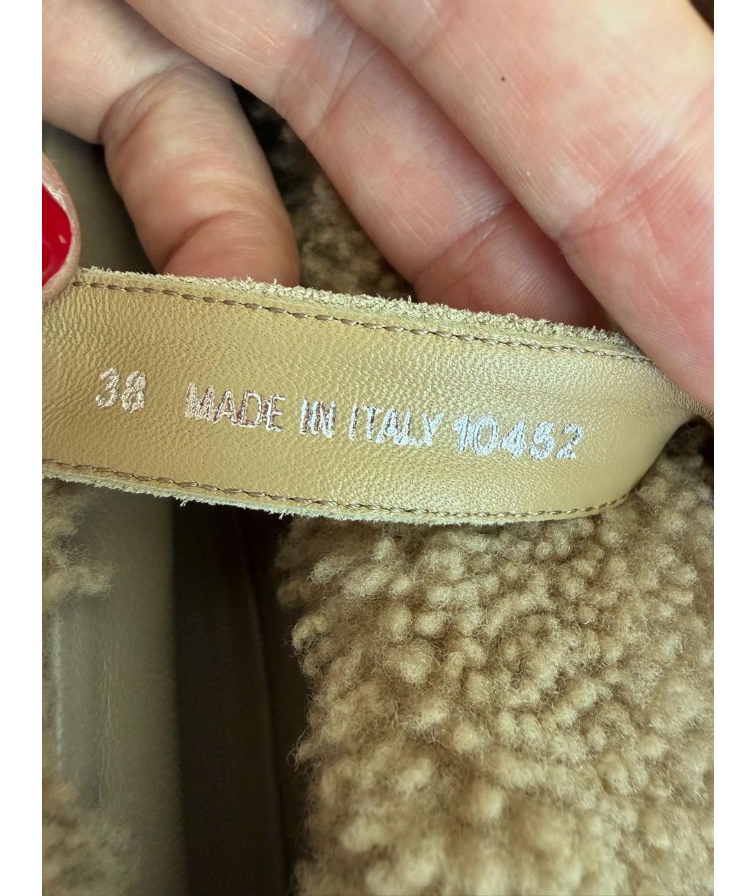 MIU MIU Бежевые балетки, фото 6