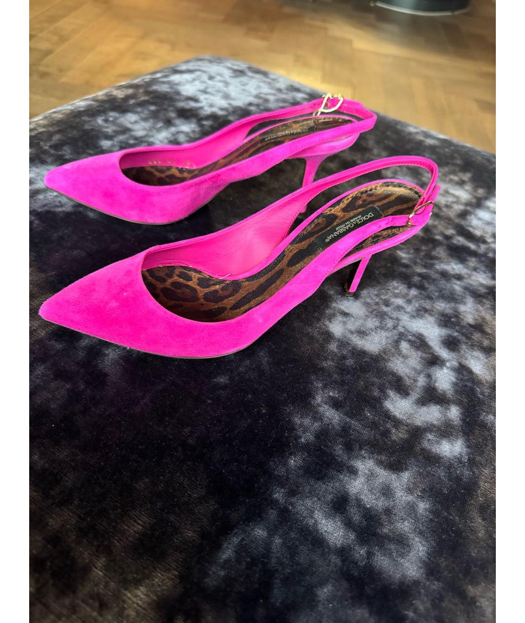 DOLCE&GABBANA Фуксия замшевые туфли, фото 5
