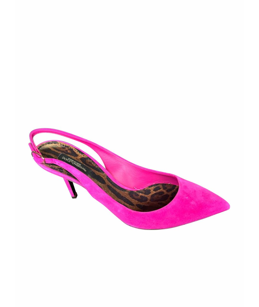 DOLCE&GABBANA Фуксия замшевые туфли, фото 1