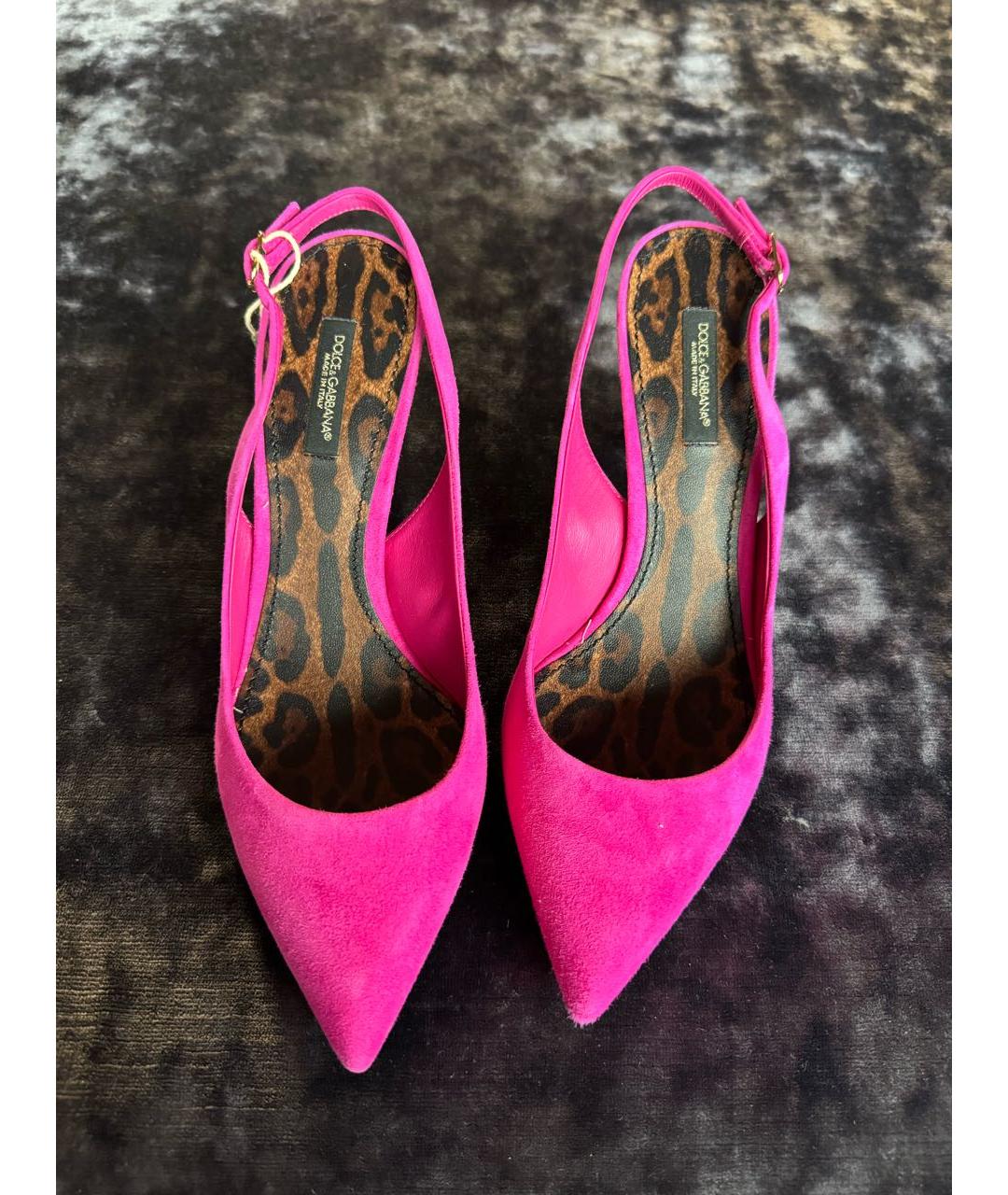 DOLCE&GABBANA Фуксия замшевые туфли, фото 4
