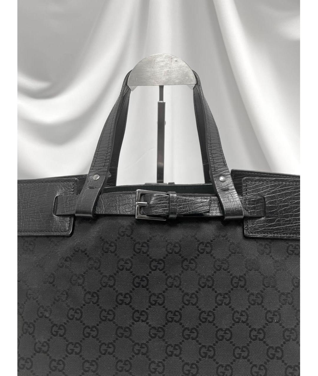 GUCCI Черная кожаная сумка с короткими ручками, фото 3