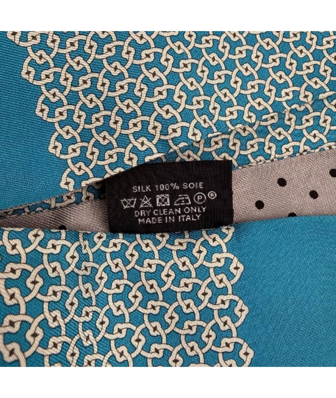 HERMES Мульти шелковый шарф, фото 9