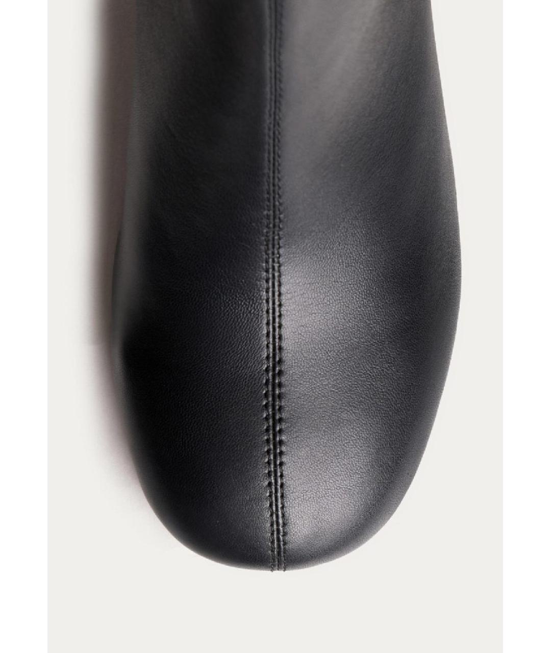 12 STOREEZ Черные кожаные ботильоны, фото 8
