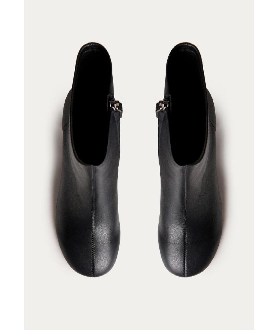 12 STOREEZ Черные кожаные ботильоны, фото 7