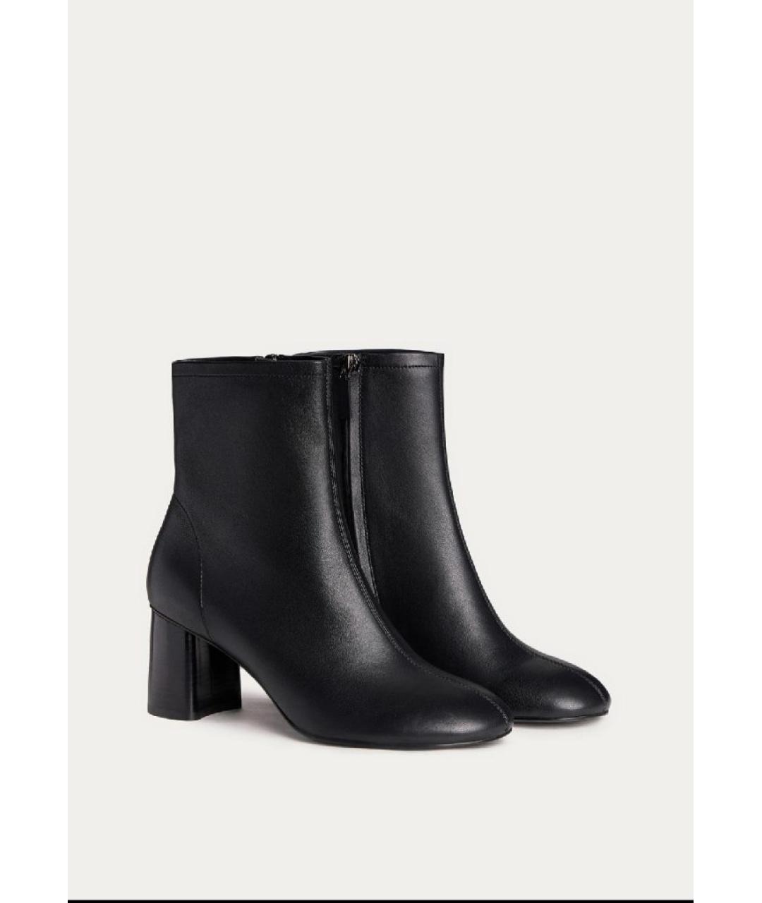 12 STOREEZ Черные кожаные ботильоны, фото 6