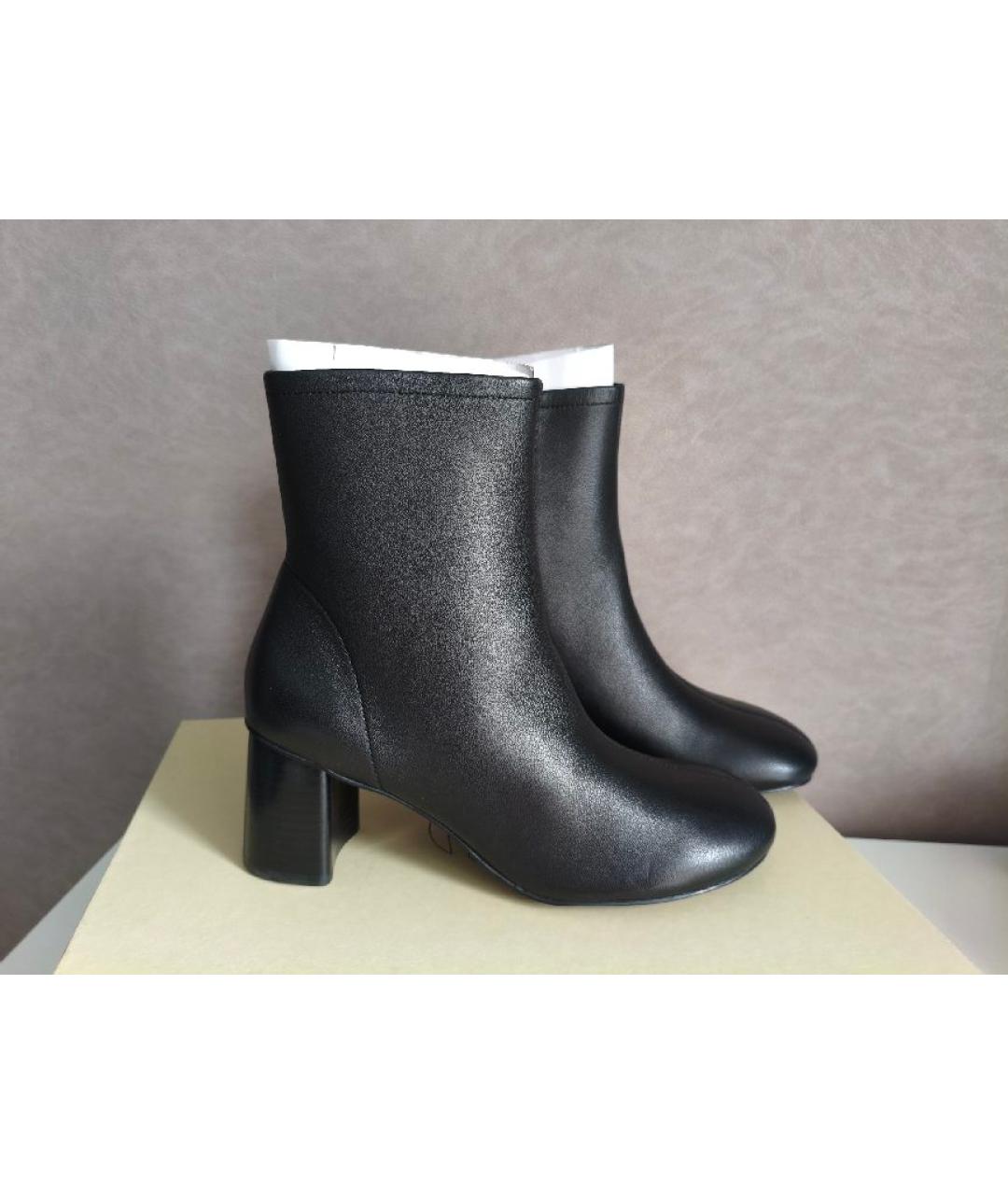 12 STOREEZ Черные кожаные ботильоны, фото 2