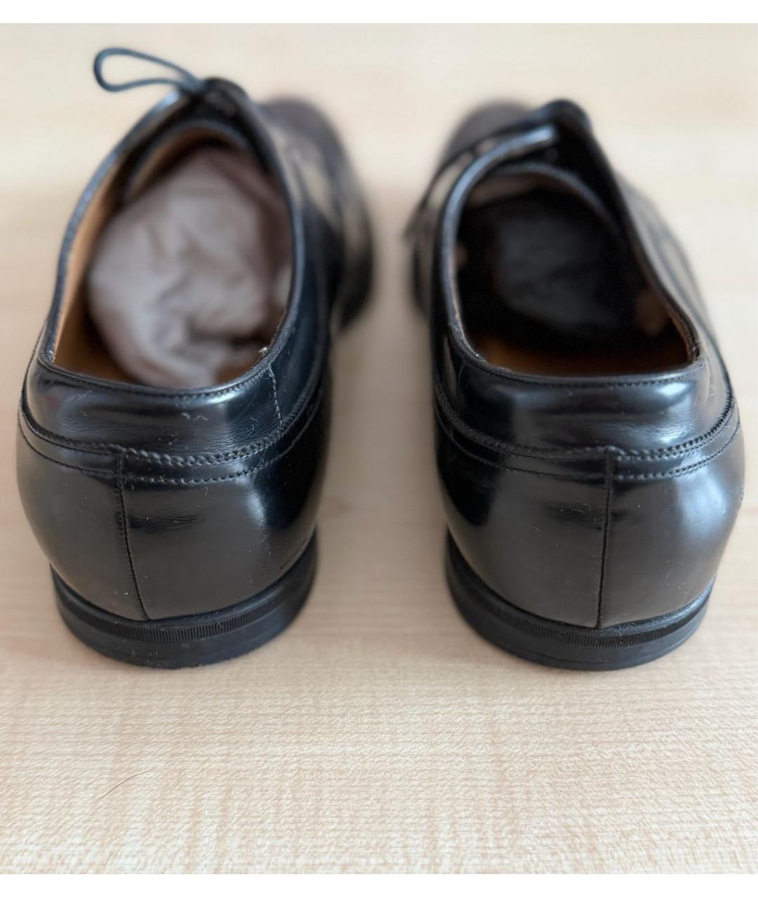 GUCCI Черные кожаные туфли, фото 4