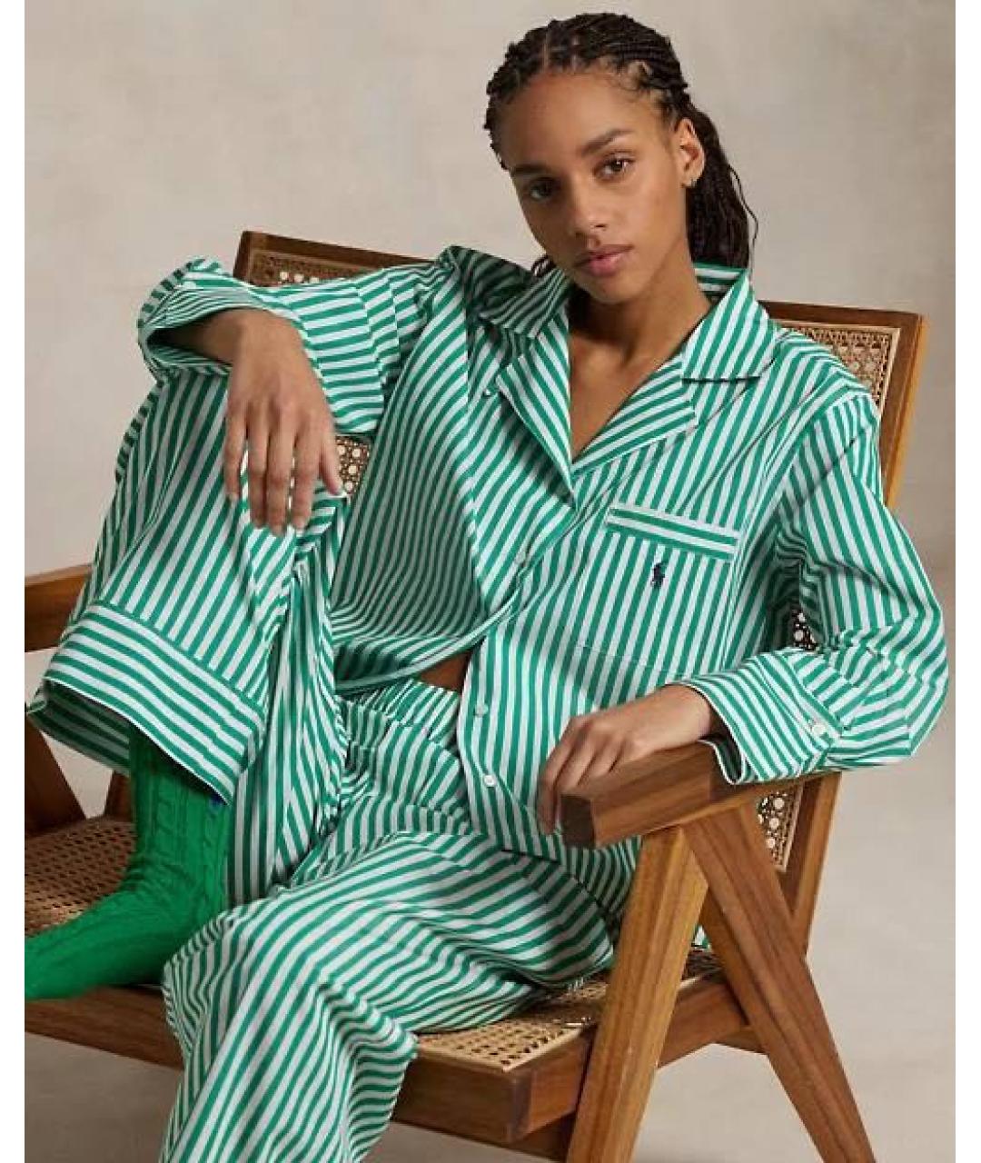 POLO RALPH LAUREN Зеленая хлопковая пижама, фото 6