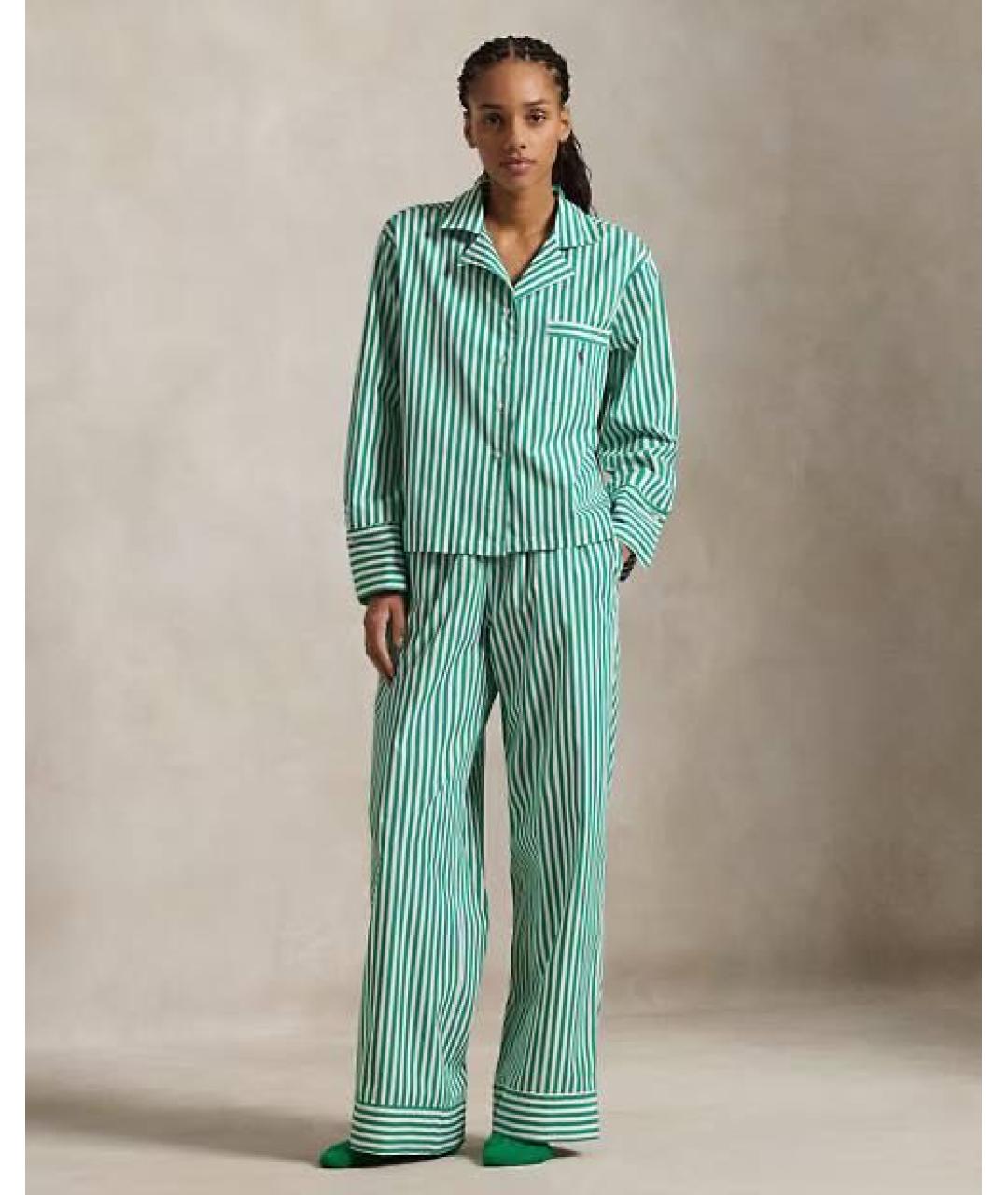 POLO RALPH LAUREN Зеленая хлопковая пижама, фото 5