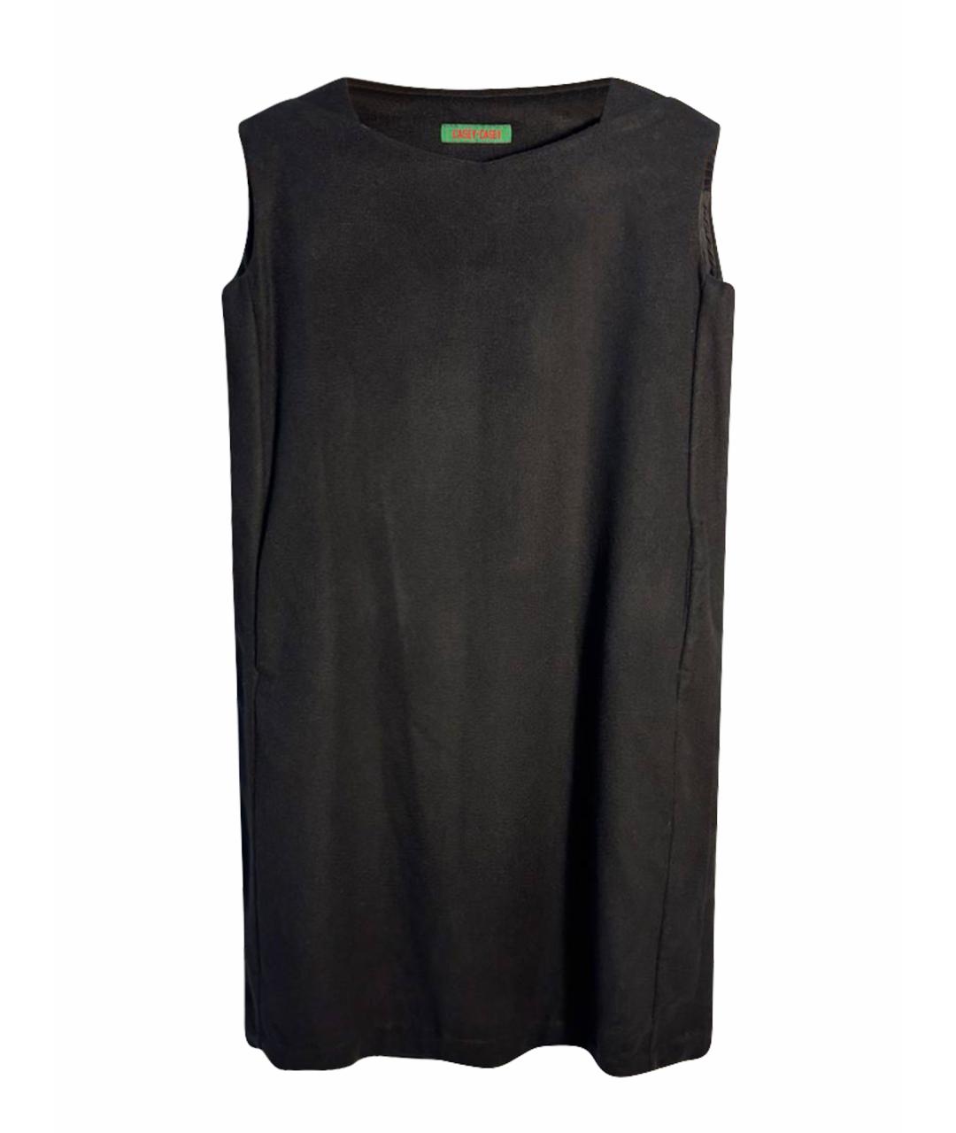 CASEY CASEY Черное шерстяное повседневное платье, фото 1